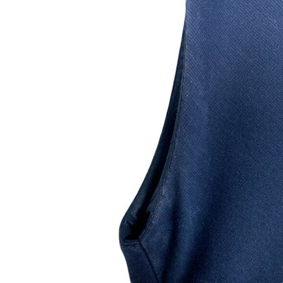 Kaffe women's Navy Blue India V Neck Sleeveless Ruched Lined Cocktail Dress US L - Picture 10 of 15